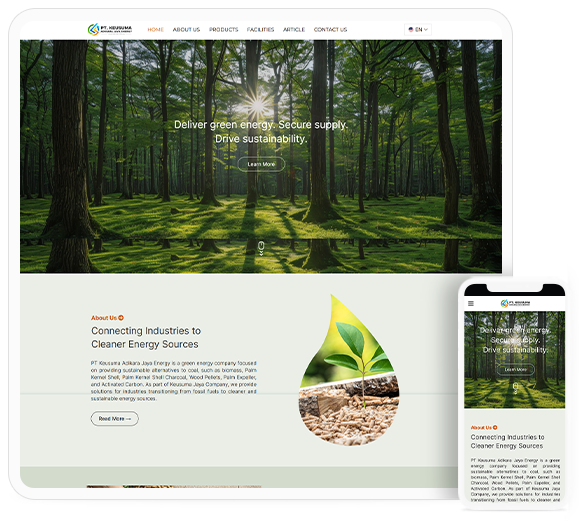 Sustainable energy source products website